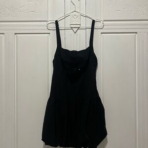 Zara Black bubble skirt cut out dress